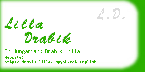 lilla drabik business card